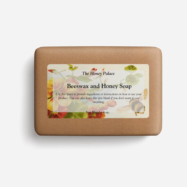 Étiquette de conditionnement de savon floral d'abe (Créateur téléchargé)