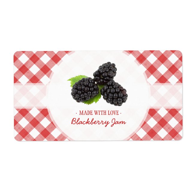 Étiquette de confiture Blackberry (Devant)