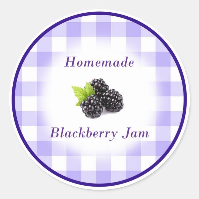 Étiquette de confiture de Blackberry fait maison (Devant)