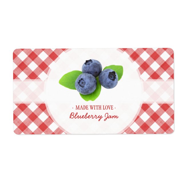 Étiquette de confiture de bleuet (Devant)