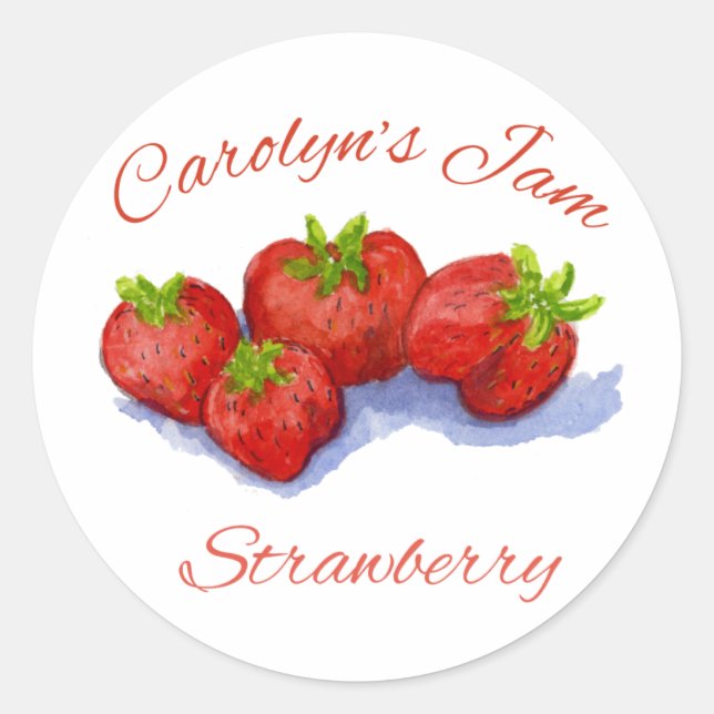 étiquette de confiture de fraise (Devant)