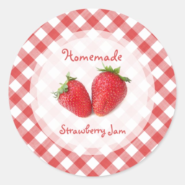 Étiquette de confiture de fraise (Devant)