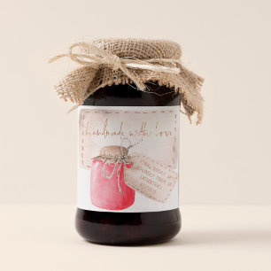 Étiquette de confiture de fraises fait maison avec