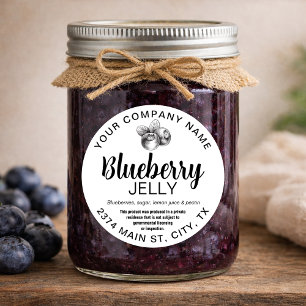 Étiquette de confiture de myrtille maison BLUE04rd