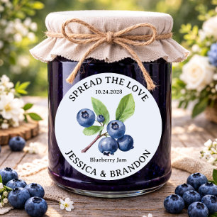 Étiquette de confiture de myrtille Spread the Love