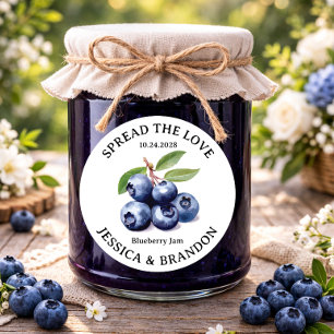 Étiquette de confiture de myrtille Spread the Love
