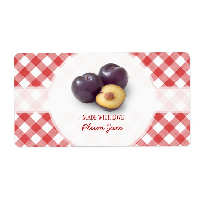 Étiquette de confiture de prune (Devant)