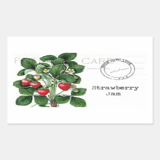 Étiquette de confiture fraise