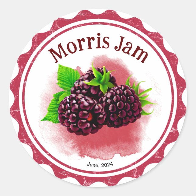 Étiquette de confiture Tayberry (Devant)