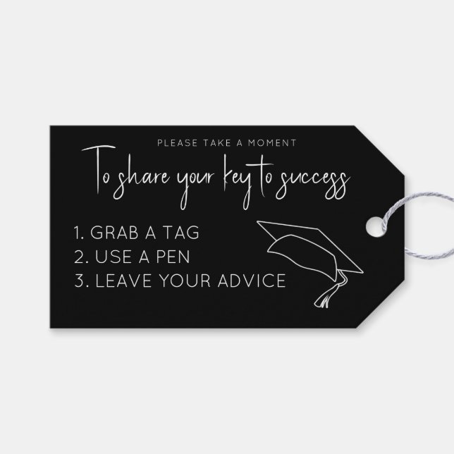 étiquette de conseils aux diplômés (Devant (Horizontal))