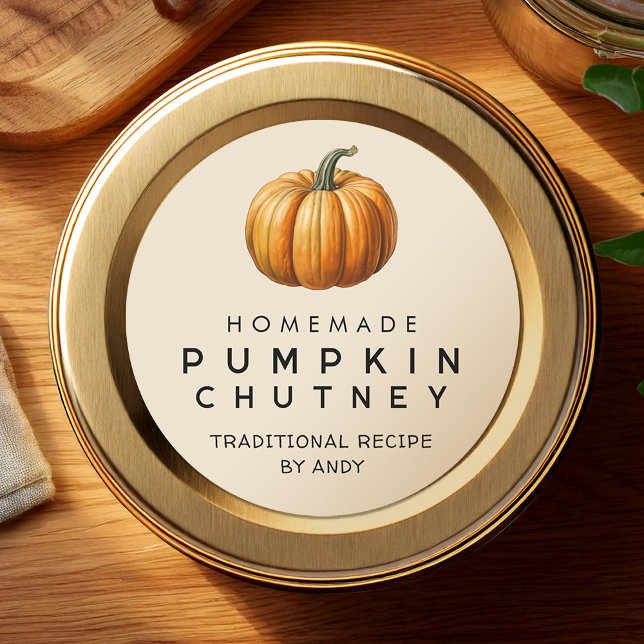 Étiquette de conservation de recette de chutney de (Créateur téléchargé)