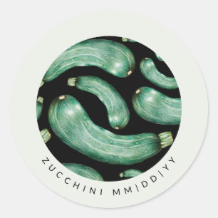 Étiquette de conserve Date Motif de courgette