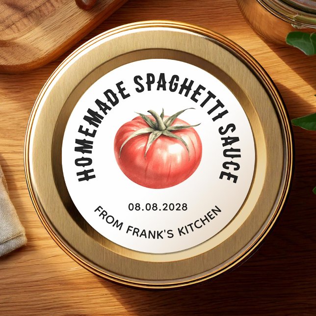 étiquette de conserve de sauce spaguetti maison (Créateur téléchargé)
