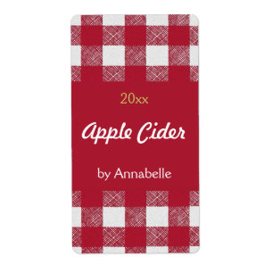 Étiquette de conserverie de cidre de pomme