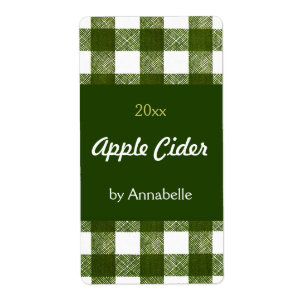 Étiquette de conserverie de cidre de pomme