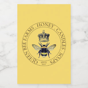 Étiquette de conteneur de produit Golden Bee