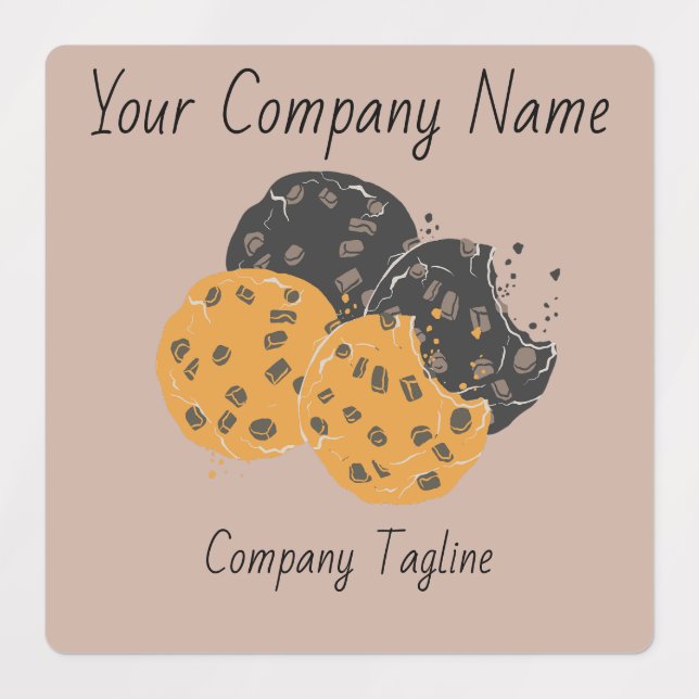Étiquette de cookies customisé (Design 1)