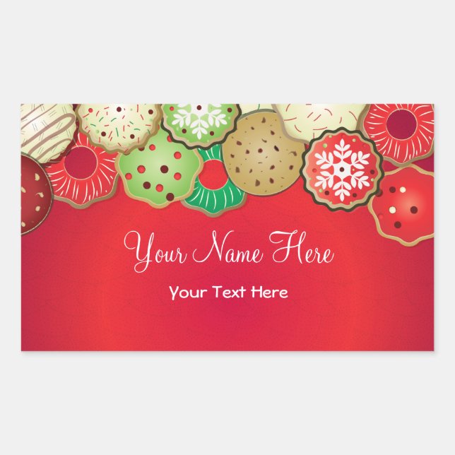 Étiquette de cookies de Noël (Devant)