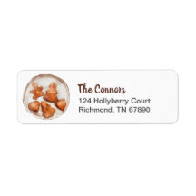 Étiquette de cookies de Noël rustique