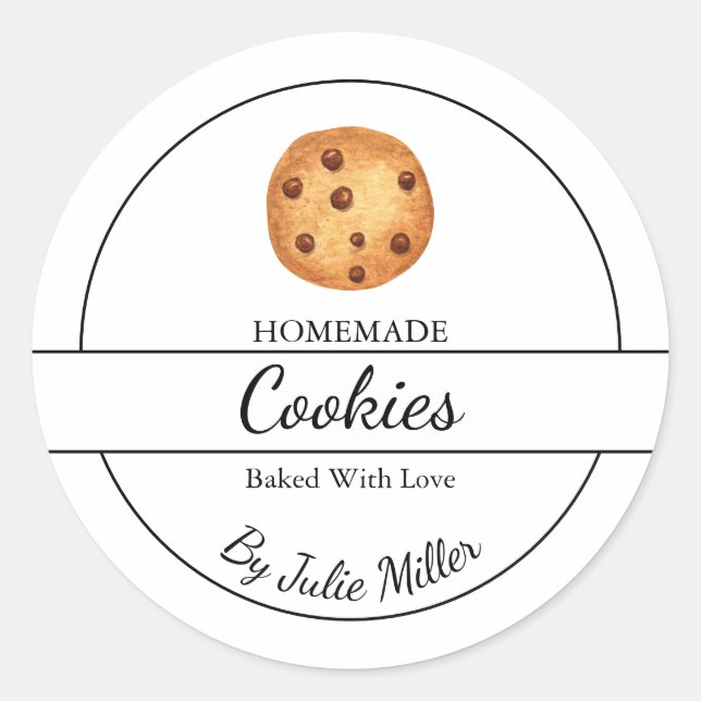Étiquette de cookies maison simple (Devant)