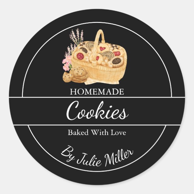 Étiquette de cookies maison simple (Devant)