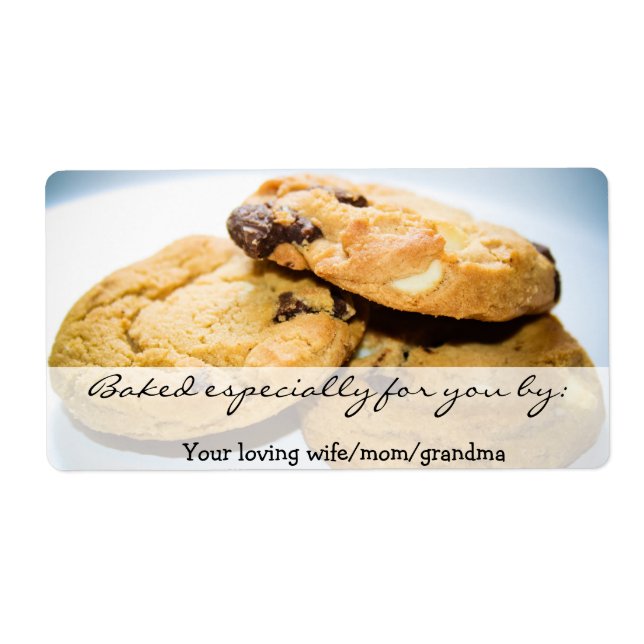 Étiquette de cookies personnalisé (Devant)