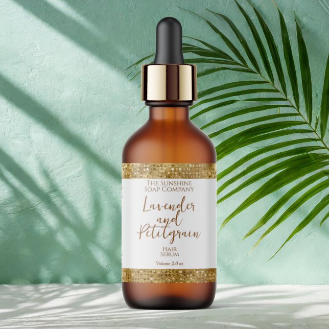 Étiquette de cosmétique de luxe - Parties scintill (Créateur téléchargé)