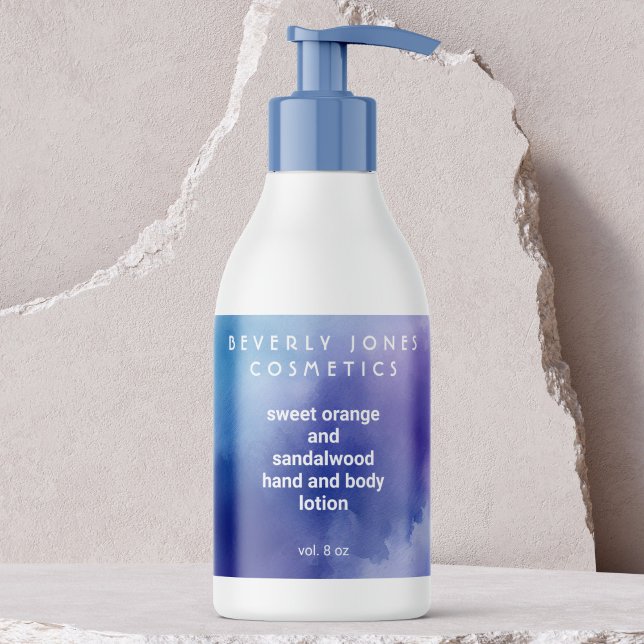 Étiquette de cosmétiques à l'aquarelle élégante bl (Créateur téléchargé)