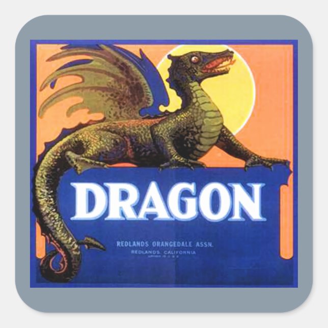 Étiquette de crème de fruits de marque Dragon (Devant)