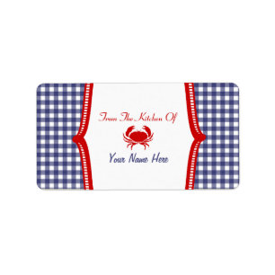 Étiquette De Cuisine - "De La Cuisine De" Crabe