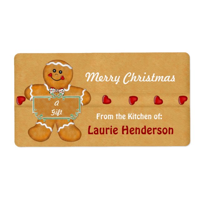 Étiquette de cuisine modèle (Devant)