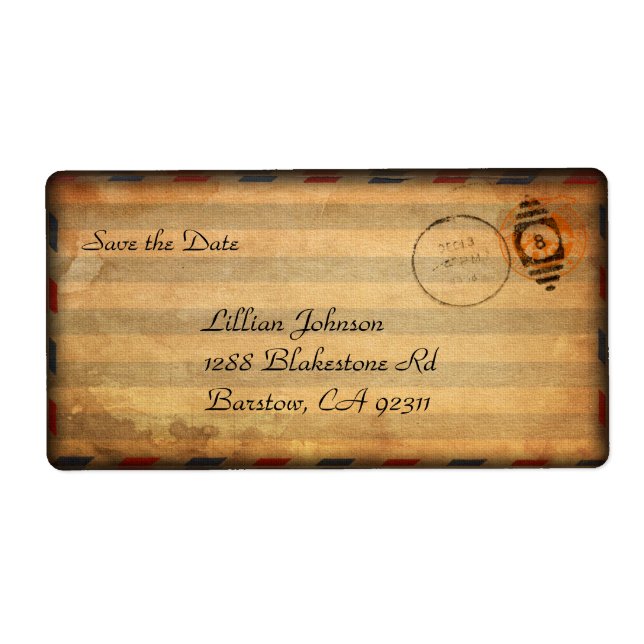 Étiquette de date de sauvegarde personnalisable Za (Devant)