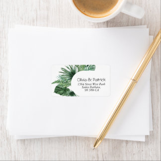 étiquette de design bohème aquarelle jungle