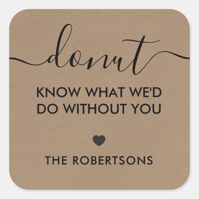 Étiquette de Donut, Kraft (Devant)