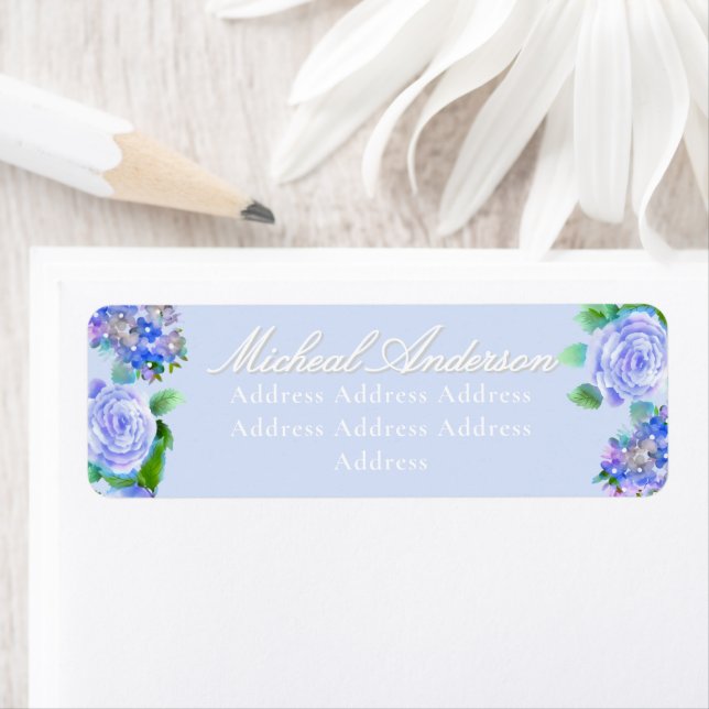 Étiquette de Faire-part de mariage de ruban Rose b (En situation)