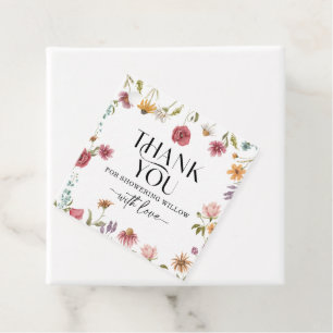 Étiquette de faveur champ de fleurs sauvages Boho