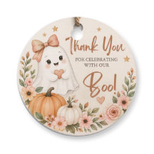 Étiquette de faveur de Baby Shower Little Boo
