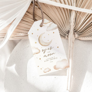 Étiquette de faveur de baby shower Over the Moon