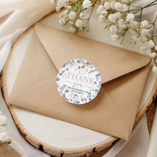 Étiquette de faveur de baby shower Wildflower
