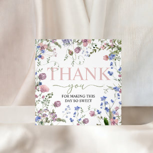 Étiquette de faveur de baby shower Wildflower