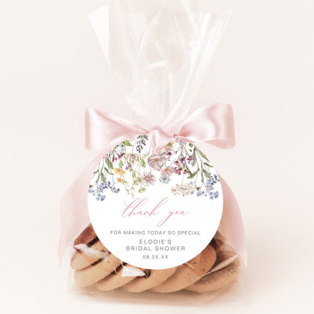 Étiquette de faveur de bague de shower de mariage  (Créateur téléchargé)