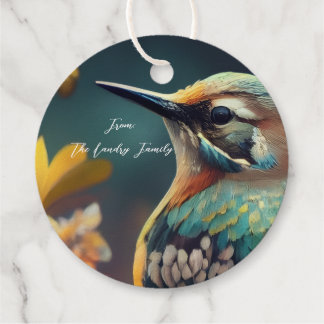Étiquette de faveur de cercle en aluminium de jard