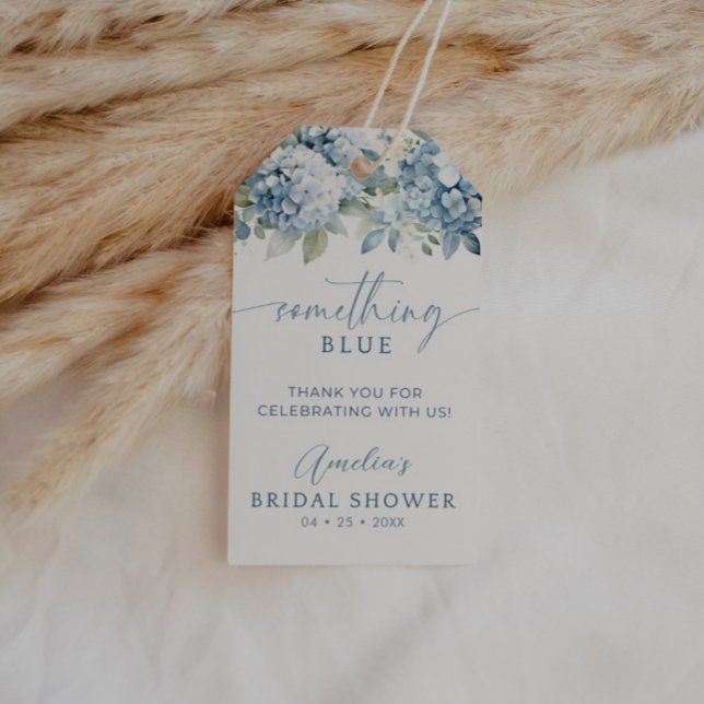Étiquette de faveur de douche nuptiale Hydrangea B (Créateur téléchargé)