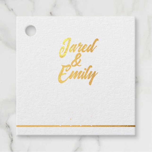 Étiquette de faveur de papier d'aluminium (Devant)