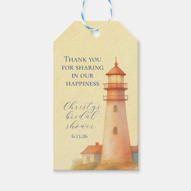 Étiquette de faveur de phare côtier (Devant)