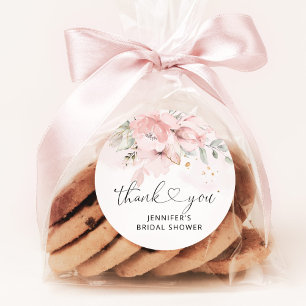 étiquette de faveur de shower de mariage roses blu