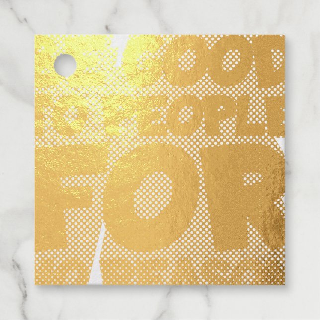 Étiquette de faveur en feuille d'aluminium de haut (Devant)
