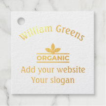 Étiquette de faveur en feuille personnalisée