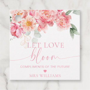 Étiquette de faveur florale de pivoine Piper Fleur