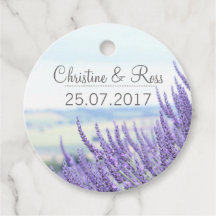 Étiquette de faveur personnalisable à la lavande